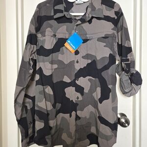 Columbia Camouflage Button-Up Shirt
